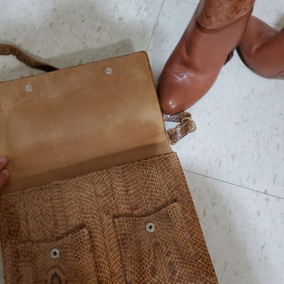 Vintage  Genuine Python Shoulder bag EUC - Picture 3 of 12